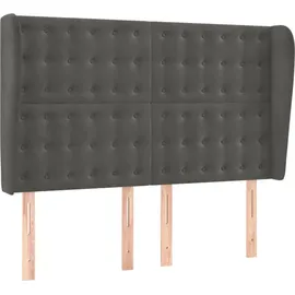 vidaXL Boxspringbett 140 x 200 cm Dunkelgrau