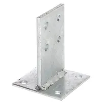 GAH Alberts T-Pfostenträger 130 x 100 mm Silber/Stahl