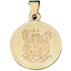 Sternzeichen-Anhänger JOBO "Sternzeichen Wassermann", gold (gelbgold 333), Schmuckanhänger, Damen, Gelbgold 333, 333 Gold