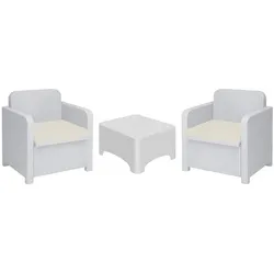 Loa ökologisches Polymersofa-Set (Greenpol), 2 Plätze. Farbe Weiß