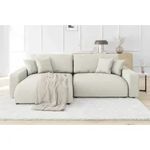 s-style möbel Leon Ecksofa mit Bettfunktion und Bettkasten Beige