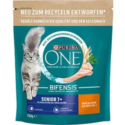 PURINA ONE® Katzen-Trockenfutter Senior 7+ reich an Huhn und Vollkorn-Getreide 750,0 g