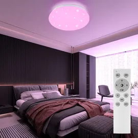 GLOBO RGB LED Deckenleuchte 1 rund weiß