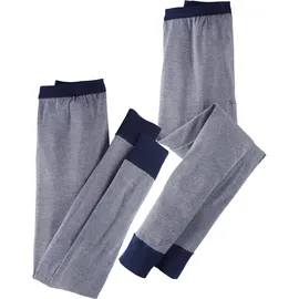 CLIPPER Lange Unterhose Packung, 2 Stk., modische Optik: Jeans meliert, tolle Qualität, Gr. 4 - 2 Stk., marine, , 303468-4 2 Stk.