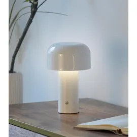 just light. Akku LED-Tischlampe AGNES, H 21,6 cm - Weiß - Kunststoff - dimmbar