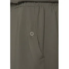 LASCANA Kurzoverall aus gewebter Viskose, ärmelloser Jumpsuit mit Hemdblusenkragen grün 38