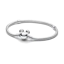 Pandora Moments Schlangen-Gliederarmband mit Micky Maus Verschluss Silber 593061C00-20 Größe 20 cm