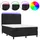 vidaXL Boxspringbett mit Matratze & LED Schwarz 140x200 cm Samt
