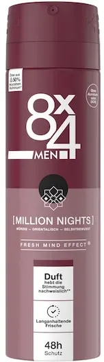 8X4 Deodorants Herren Deodorant Spray Nr. 18 Million Nights