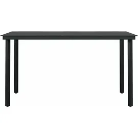 vidaXL 5-teiliges Garten-Esszimmerset aus schwarzem Polyrattanglas