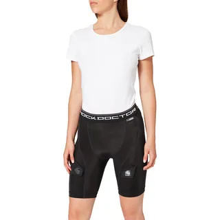 Shock Doctor Damen Tiefschutz Compression Hockey Short with Pelvic Protector Suspensorium, Black, M