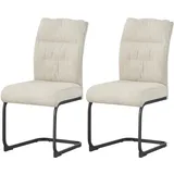 xonox.home Schwingstuhl Frieda 2er Set creme schwarz B/H/T: ca. 47x94x61 cm – creme, schwarz