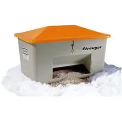 CEMO Streugutbox 1500 Liter ohne Entnahme grau/orange