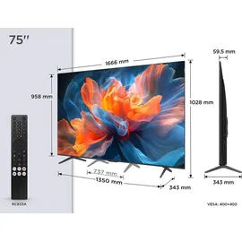TCL 75T8C 75 Zoll QLED 4K Google TV