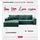 bromarkt Ecksofa Pablo Schlaffunktion Bettkasten L-Form 294x185x85cm Grün Links | Grün