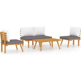 vidaXL Modell 15 Loungeset mit Auflagen braun