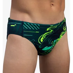 Badehose Slip Herren Wasserball - Shark grün L