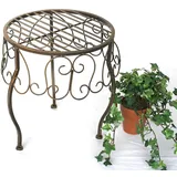 DanDiBo Ambiente DanDiBo Blumenhocker Metall Braun Rund 35 cm Blumenständer 140129 XL Beistelltisch Pflanzenständer Klein