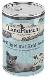 Landfleisch Cat Adult Schlemmertopf mit Geflügel & Krabben - 6x400g