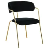 Stuhl-Set Arrow 2er-Set ca. 58x79 cm Samt Schwarz