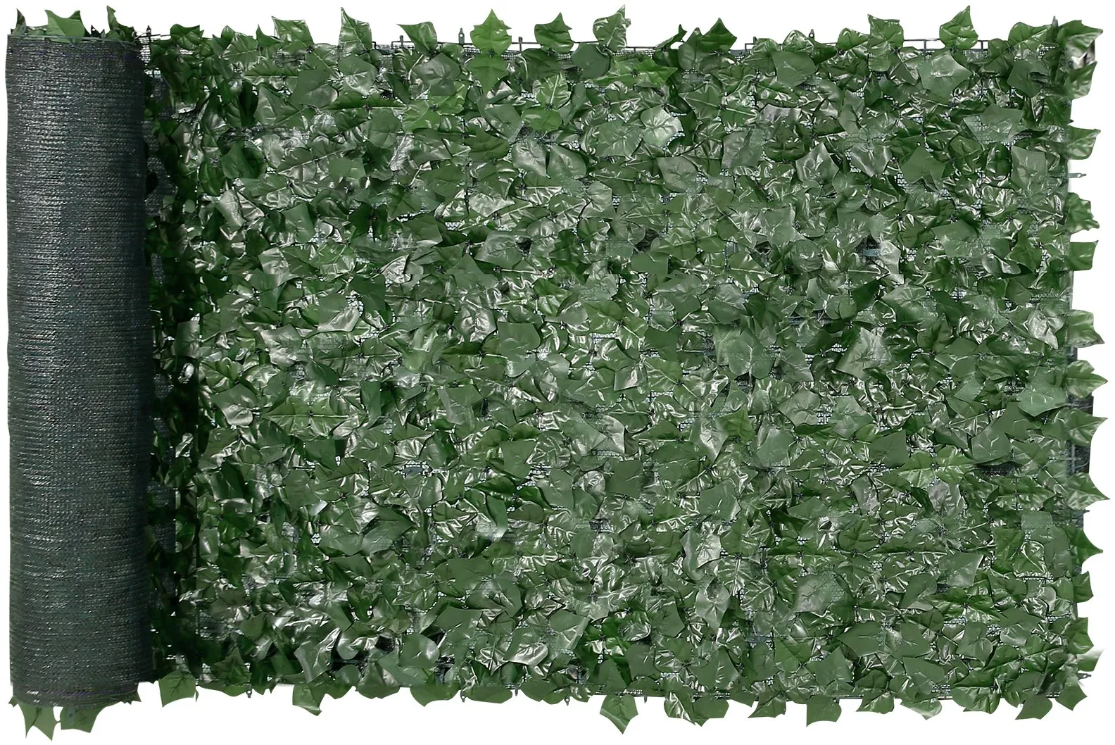 VEVOR Sichtschutzzaun 99x249cm künstlicher grüner Sichtschutz Efeuzaun mit Netzgeweberückseite und verstärkter Verbindung künstliche Hecken mit Weinblättern als Dekoration für Garten und Hof