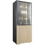 Vladon Standvitrine Granada 50 x 122,5 x 34,5 cm Braun