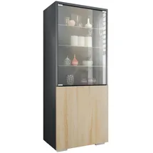 Vladon Standvitrine Granada 50 x 122,5 x 34,5 cm Braun