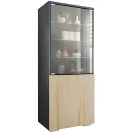 Vladon Standvitrine Granada 50 x 122,5 x 34,5 cm Braun