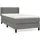 vidaXL Boxspringbett 100 x 200 cm Dunkelgrau