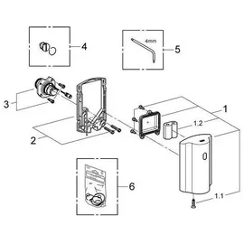Grohe Tectron chrom, Batteriebetrieb