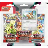 Pokémon Pokémon-Sammelkartenspiel: 3er-Pack (Evoli) Karmesin & Purpur Obsidianflammen (3 Boosterpacks & 1 holografische Promokarte)