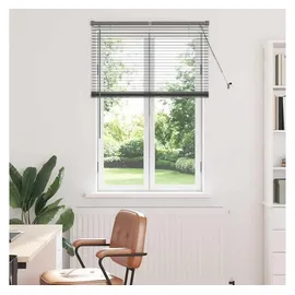 vidaXL Balkenjalousie 130 x 95 cm Dunkelgrau