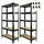 MonsterShop Lagerregal Stahl 75cm x 150cm x 30cm Schwarz