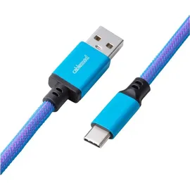 CableMod Pro Coiled Keyboard Cable USB-C zu USB Kabel 1,5 m USB A USB C Blau