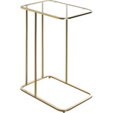 Haku-Möbel HAKU Möbel Beistelltisch Sicherheitsglas gold 45,0 x 30,0 x 65,0 cm