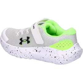 Under Armour Surge 4 Kinder White/Hyper Green/Black 32