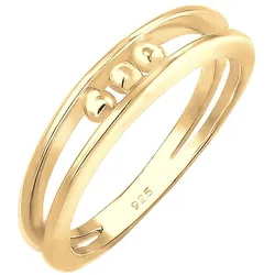 Elli Bandring Kugeln Geo Look Basic Zart 925er Silber Ringe   Damen 
