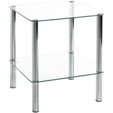 Haku-Möbel HAKU Möbel Beistelltisch Glas transparent 39,0 x 39,0 x 47,0 cm