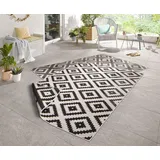 HANSE HOME Malta Wendeteppich 80 x 150 cm schwarz/creme