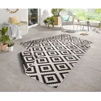 HANSE HOME Malta Wendeteppich 80 x 150 cm schwarz/creme