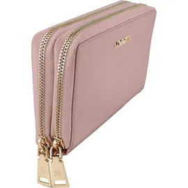 lazarotti Bologna Leather Double Zip Around Wallet Damen Geldbörse rosa