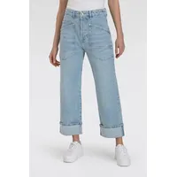 MAC Baggy Straight Jeans in Hellblauer Waschung-D42