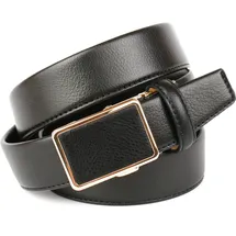 Anthoni Crown Herrengürtel Leder schwarz 85