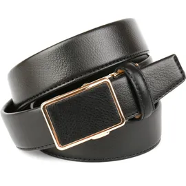 Anthoni Crown Herrengürtel Leder schwarz 85