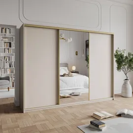 masseno Schwebetürenschrank TAVI 250 x 205 x 60 cm Gelb