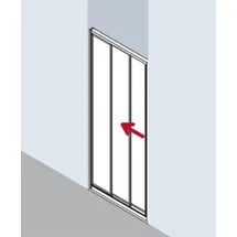 Kermi Nova 2000 Gleittür 3-teilig STD 0900x