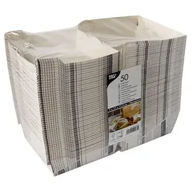 Papstar Burgerboxen 50 St. 7 cm x 12,5 cm x 12,5 cm Grau/Schwarz