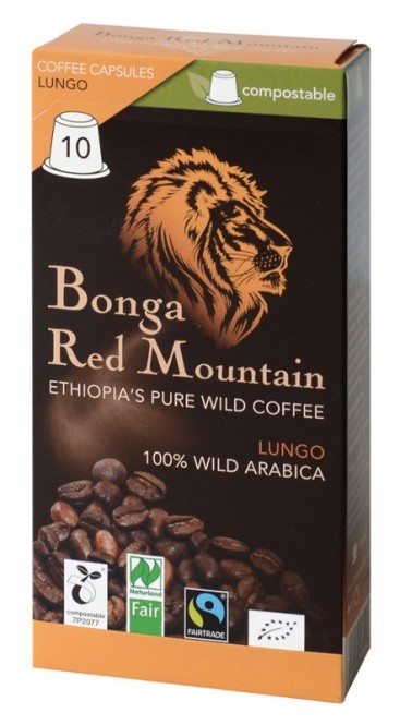 Original Food Bonga Red Mountain Wildkaffee Kapseln bio (10St)