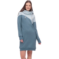 Sweatkleid RAGWEAR „MARISHKA“ Gr. M (38), N-Gr, blau (aqua) Damen Kleider Freizeitkleider Colorblock Design