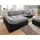 DOMO collection Eckcouch Kunstleder 3-Sitzer Schwarz